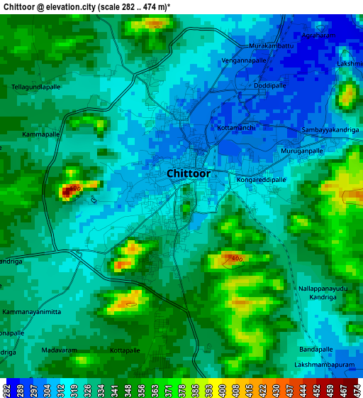Chittoor elevation map