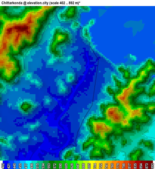 Chittarkonda elevation map