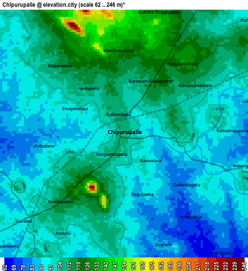 Chīpurupalle elevation map