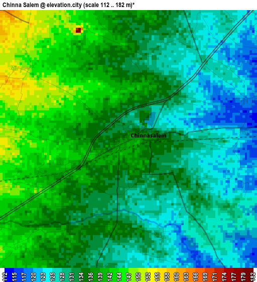 Chinna Salem elevation map