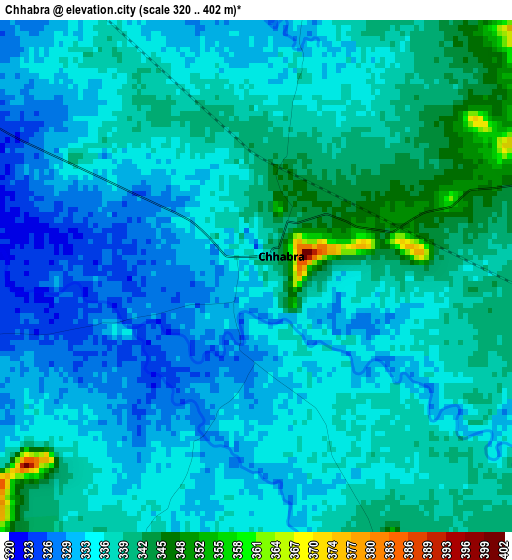 Chhabra elevation map