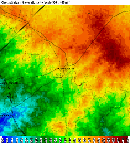 Chettipālaiyam elevation map