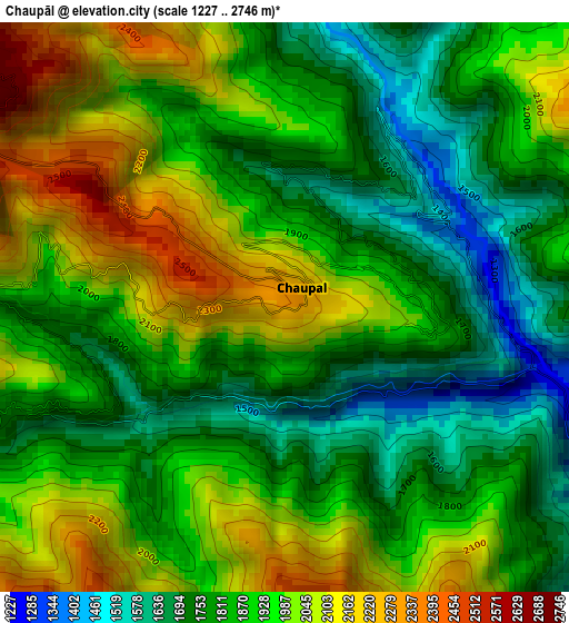 Chaupāl elevation map