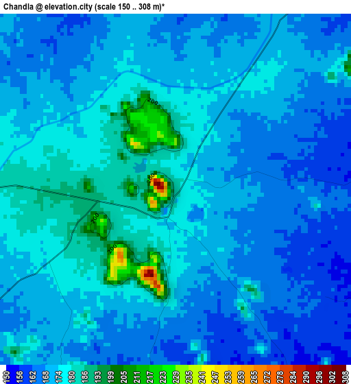 Chandla elevation map