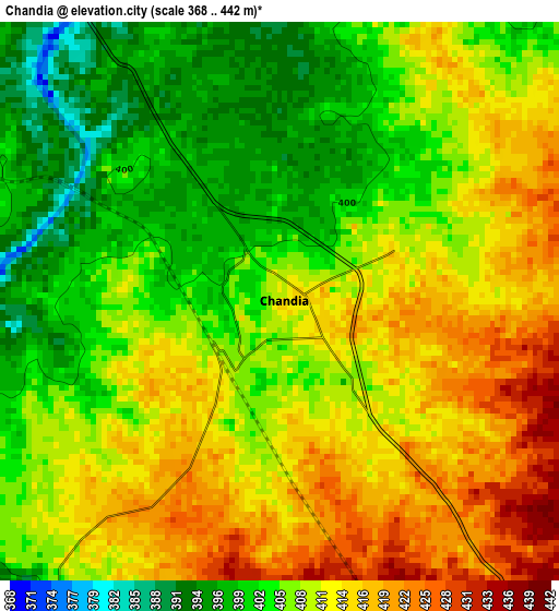 Chandia elevation map