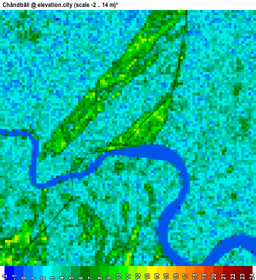 Chāndbāli elevation map