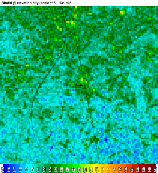 Bindki elevation map