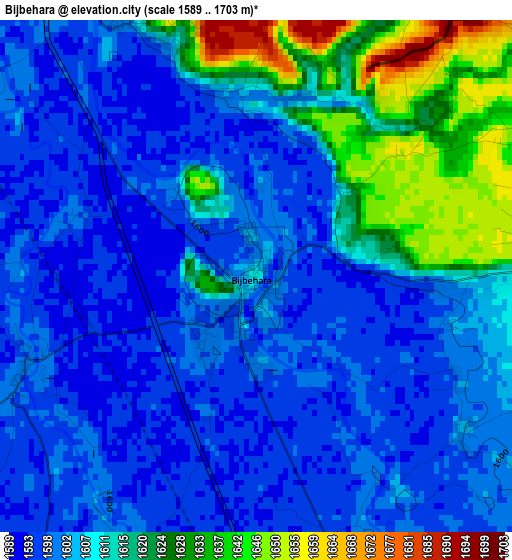 Bijbehara elevation map