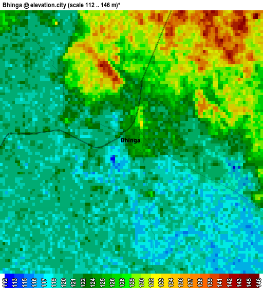 Bhinga elevation map
