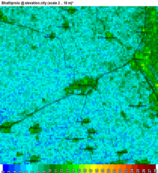 Bhattiprolu elevation map