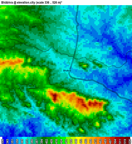 Bhābhra elevation map