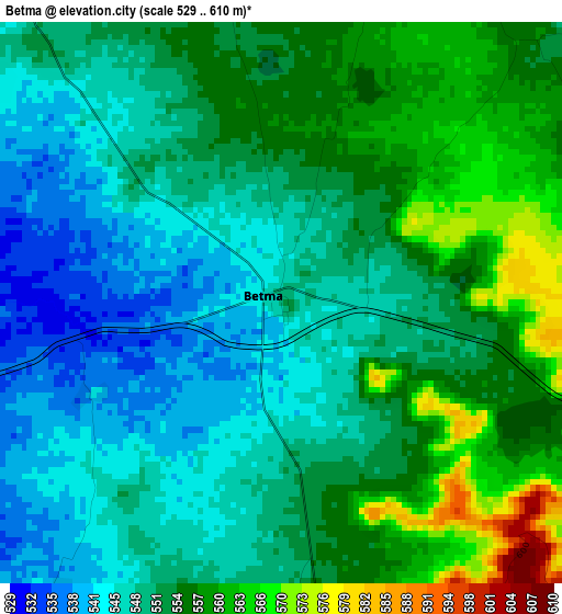 Betma elevation map