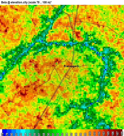 Bela elevation map