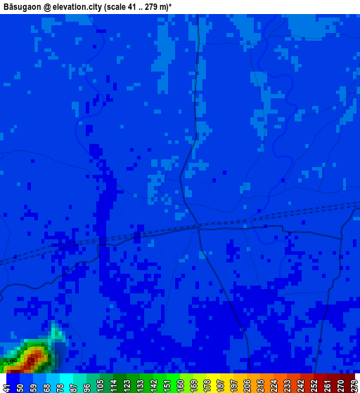 Bāsugaon elevation map