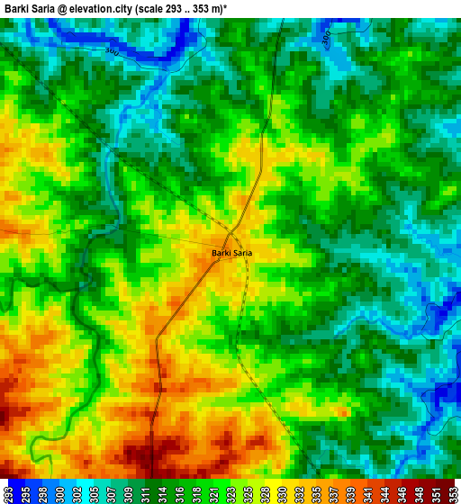 Barki Saria elevation map