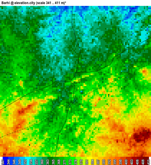 Barhi elevation map