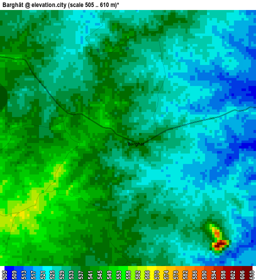 Barghāt elevation map