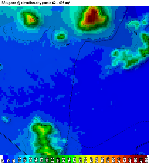 Bālugaon elevation map