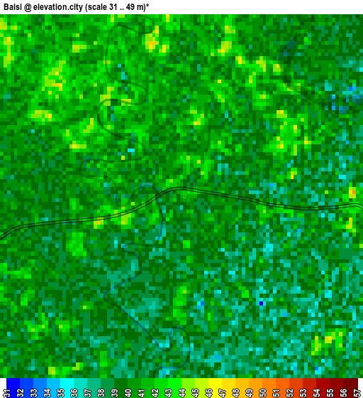 Baisi elevation map