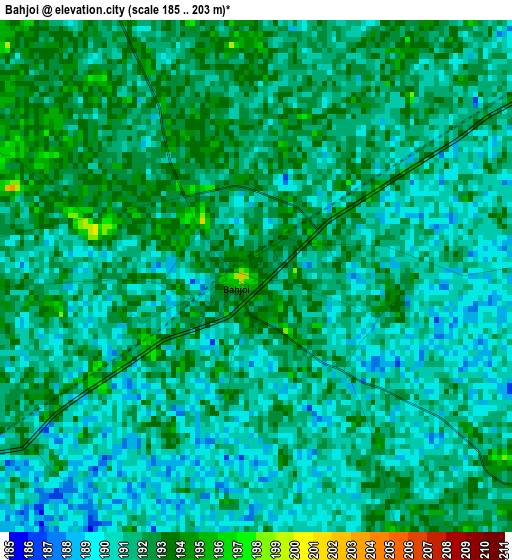 Bahjoi elevation map