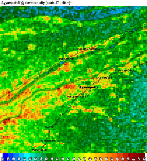 Ayyampettāi elevation map