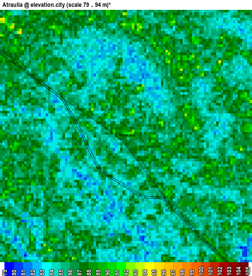 Atraulia elevation map