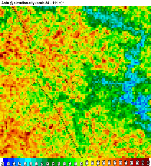 Antu elevation map