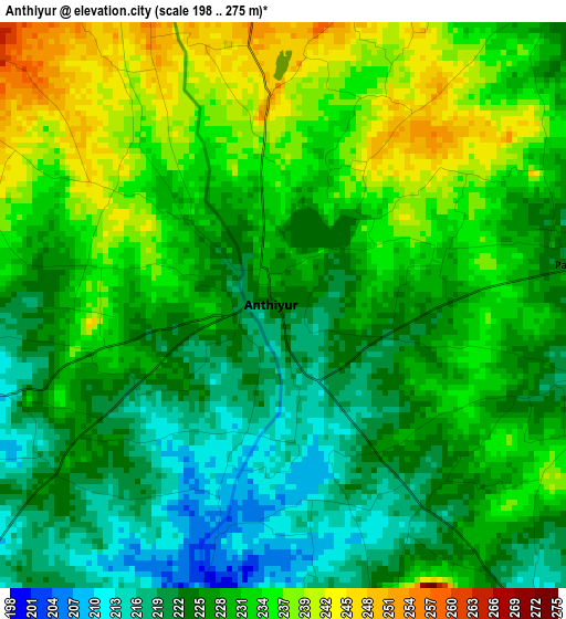 Anthiyur elevation map