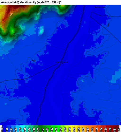 Ammāpettai elevation map