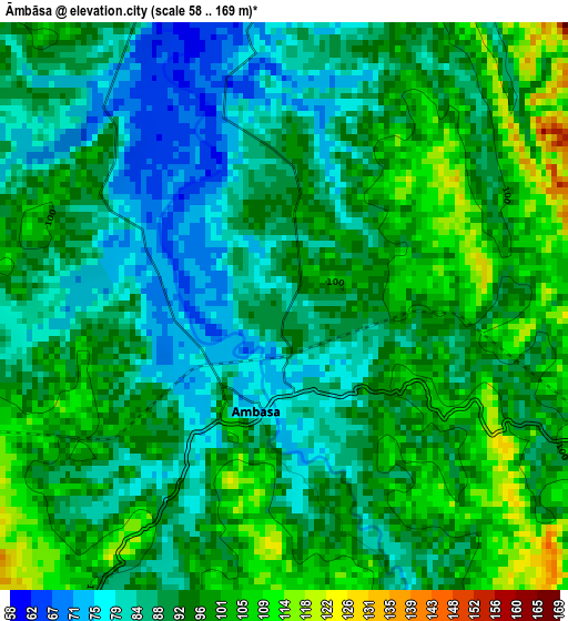 Āmbāsa elevation map