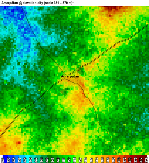 Amarpātan elevation map