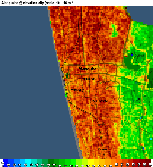 Alappuzha elevation map