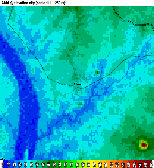 Ahiri elevation map