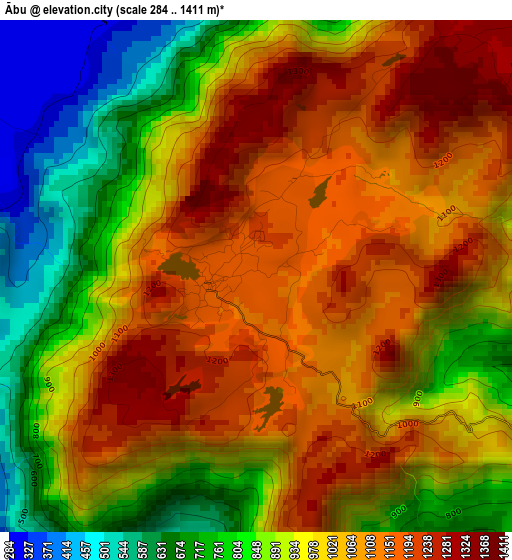 Ābu elevation map