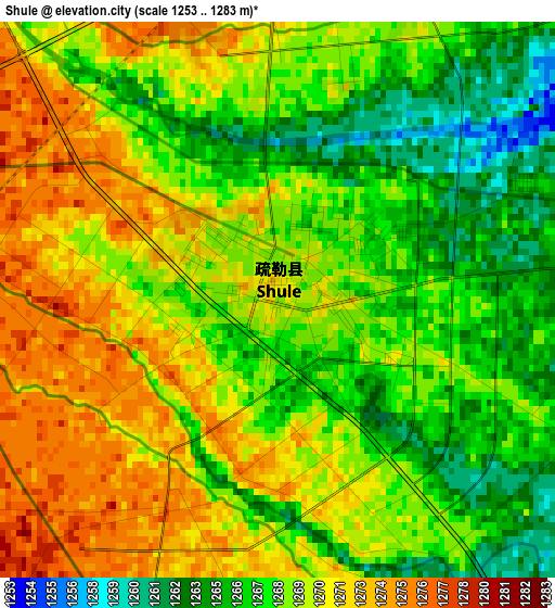 Shule elevation map