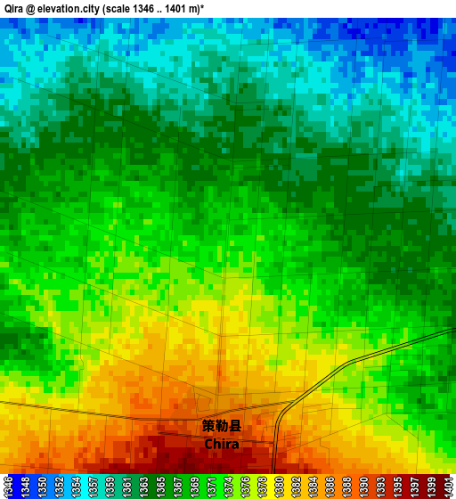 Qira elevation map