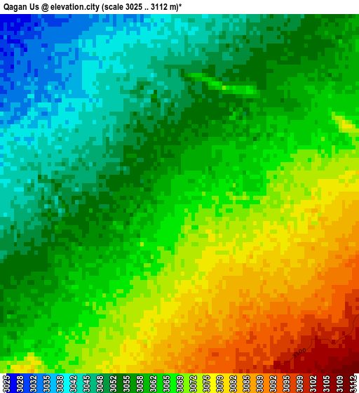 Qagan Us elevation map