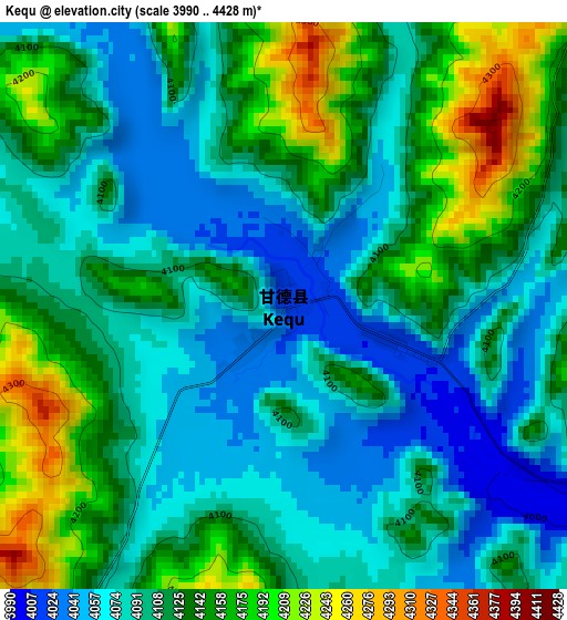 Kequ elevation map