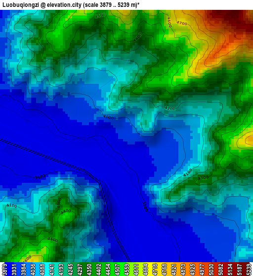 Luobuqiongzi elevation map