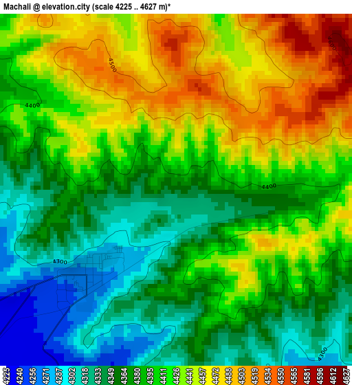 Machali elevation map