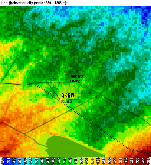 Lop elevation map