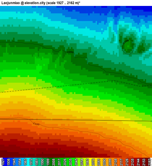 Laojunmiao elevation map