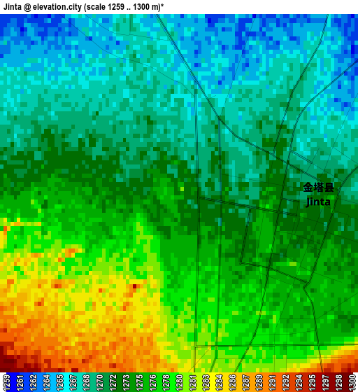 Jinta elevation map