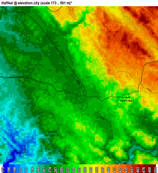 Haftkel elevation map