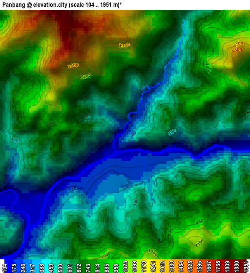 Panbang elevation map