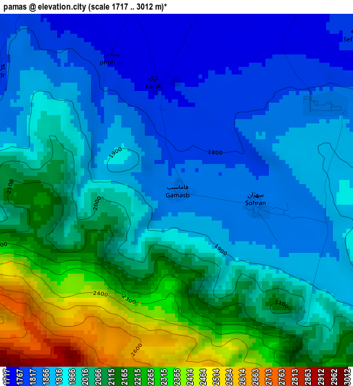 pamas elevation map