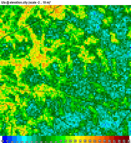 Ula elevation map