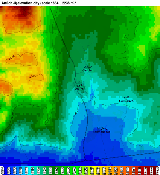 Anūch elevation map