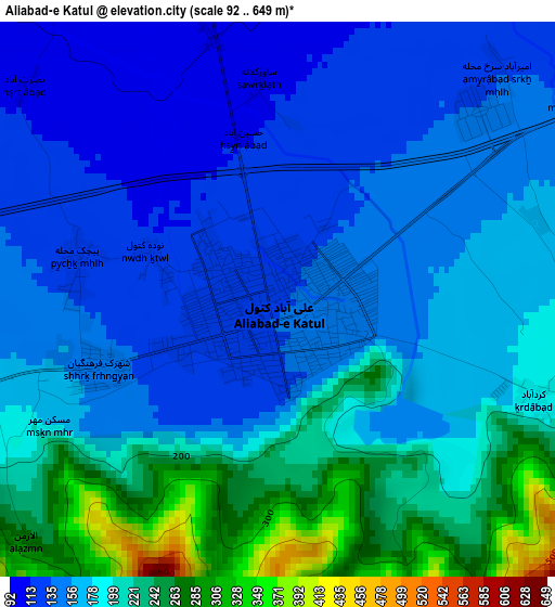 Aliabad-e Katul elevation map