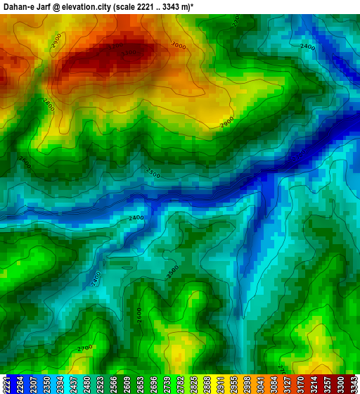 Dahan-e Jarf elevation map